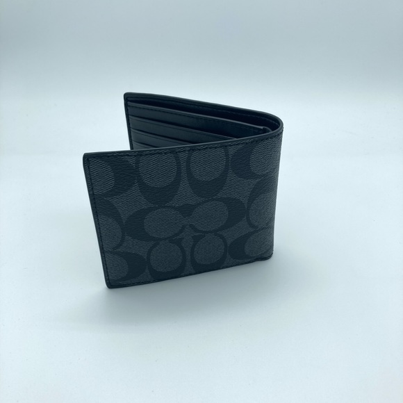 NWT COACH DOUBLE BILLFOLD WALLET IN SIGNATURE - Picture 5 of 11